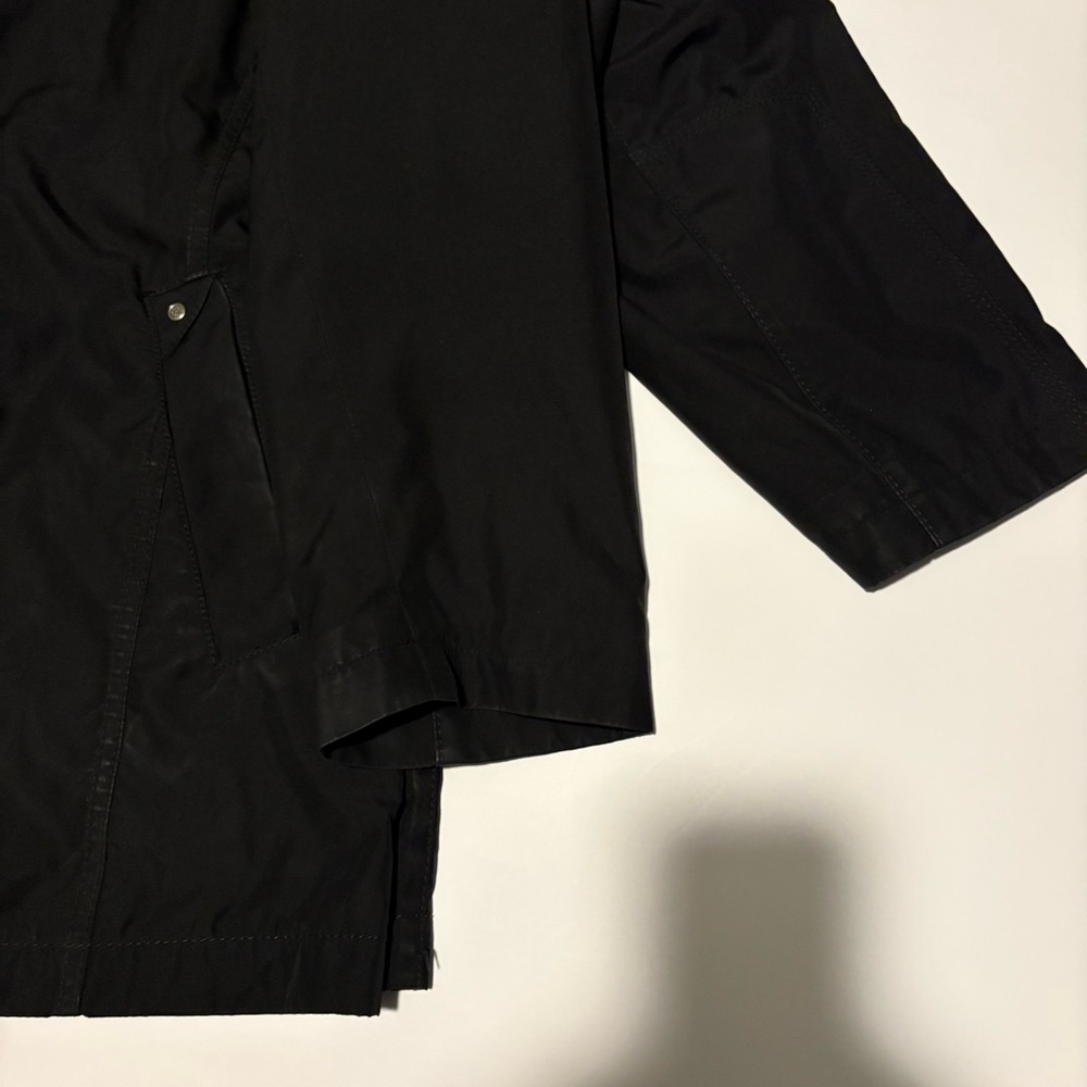Bugatti Men's Black Single-Breasted Trench Coat, Sz 44R - Picture 14 of 16